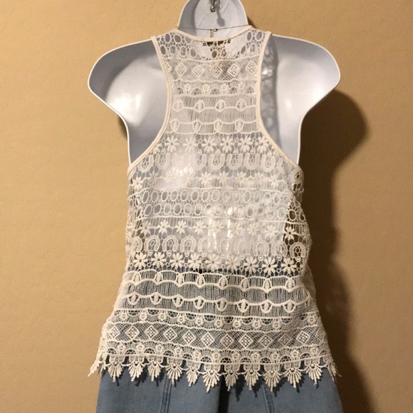 Charlotte Russe White Lace Tank - Picture 4 of 4